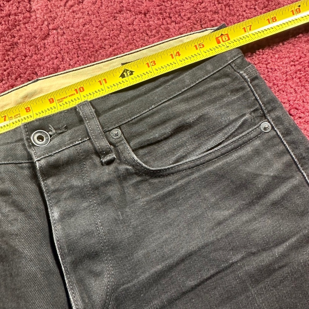 Rag & Bone Jeans Mens fit 32x29 Black Button Fly‎ raw selvedge jeans - Picture 7 of 9